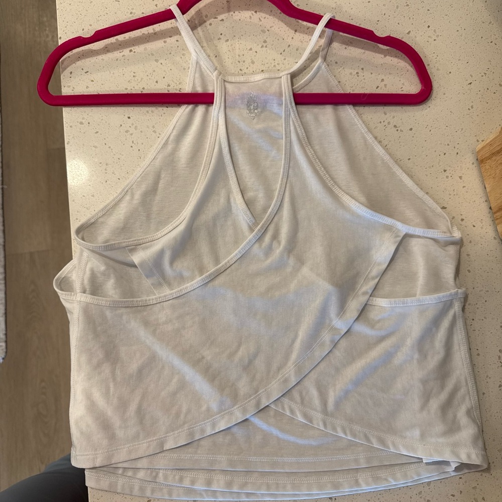 CycleBar Free People Cream Tank Top